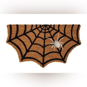 NEW Spider Web Coir Doormat with White Spider